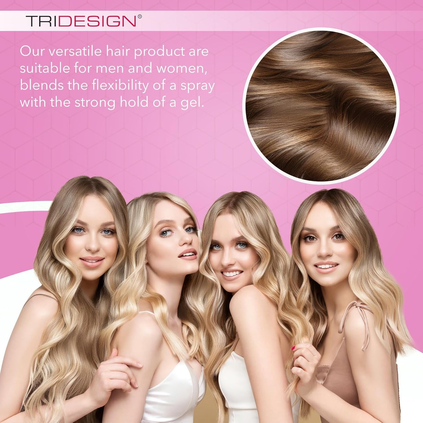 TRIDESIGN Aerogel Hairspray - Strong Hold Finishing Spray for Volumizing & Control | Non-Sticky, Scented - 4 Pack (10.5 Oz)