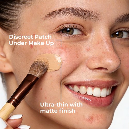 TKTK Pimple Patches, 12 mm Invisible Acne Patches for Face with Salicylic Acid, 0.01cm Extra Thin Outer Edge, Hydrocolloid Zit Patch for Pustule, Whitehead, Cystic Acne Spot, 48 Count