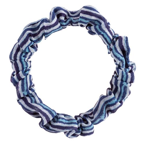 Karma 4-Set Slim Hair Scrunchies for Women - Slim Elastics Hair Bands Scrunchy Hair Ties, Girls Hair Accessories - Great Gift for Holiday Seasons, Blue Oasis