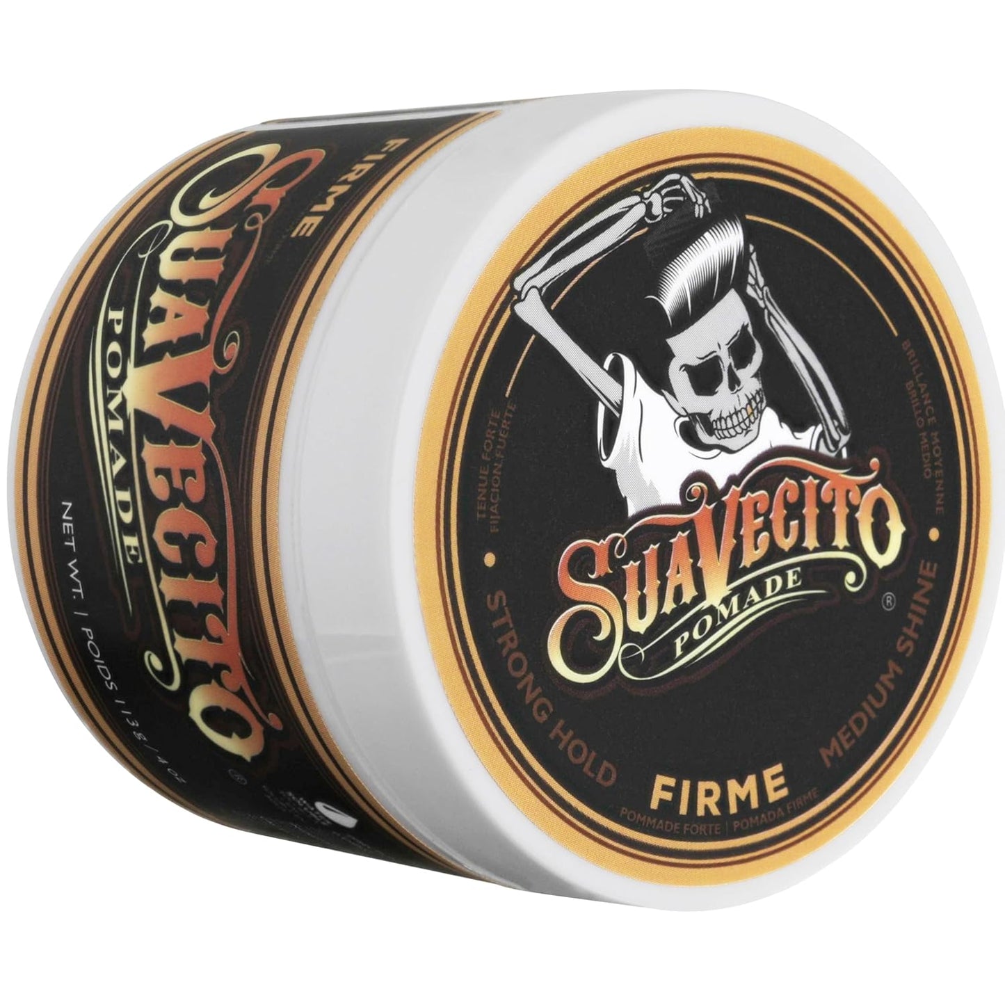 Suavecito Pomade Firme | Strong Hold Hair Pomade for Men - 4 oz, 2 Pack - Medium Shine, Easy to Wash Out