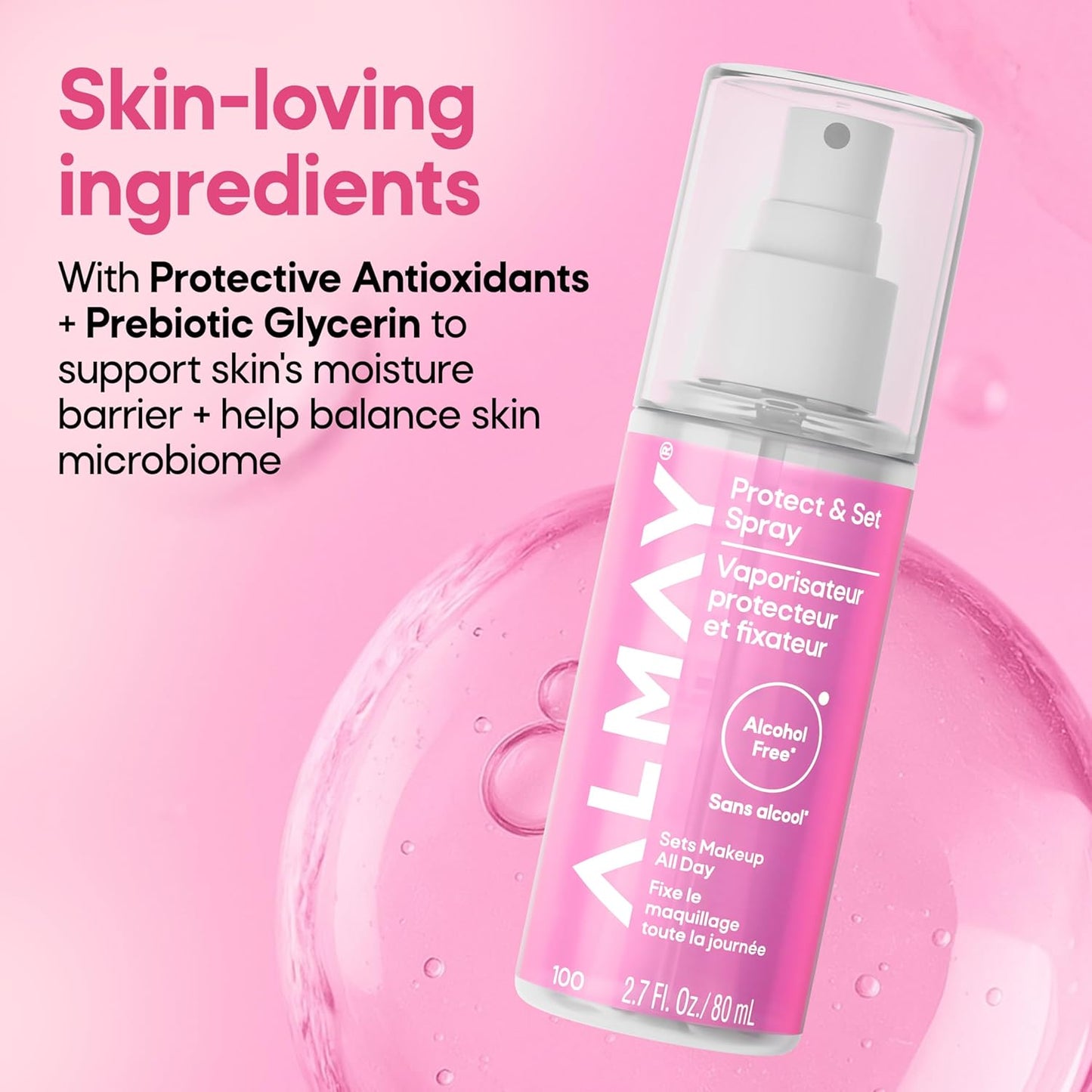Almay Protect & Set Spray - Hydrating Vegan Makeup Setting Spray | 2.7 fl oz for All-Day Wear