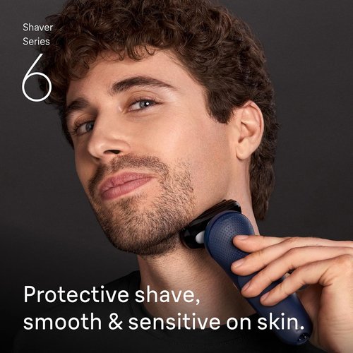 Braun Electric Razor for Men Series 6 - Precision Trimmer & Extra Shaver Head | Travel Case Included