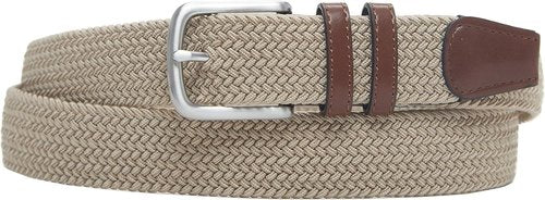Amazon Essentials Men's Stretch Woven Braid Belt - Comfortable Fit for Jeans