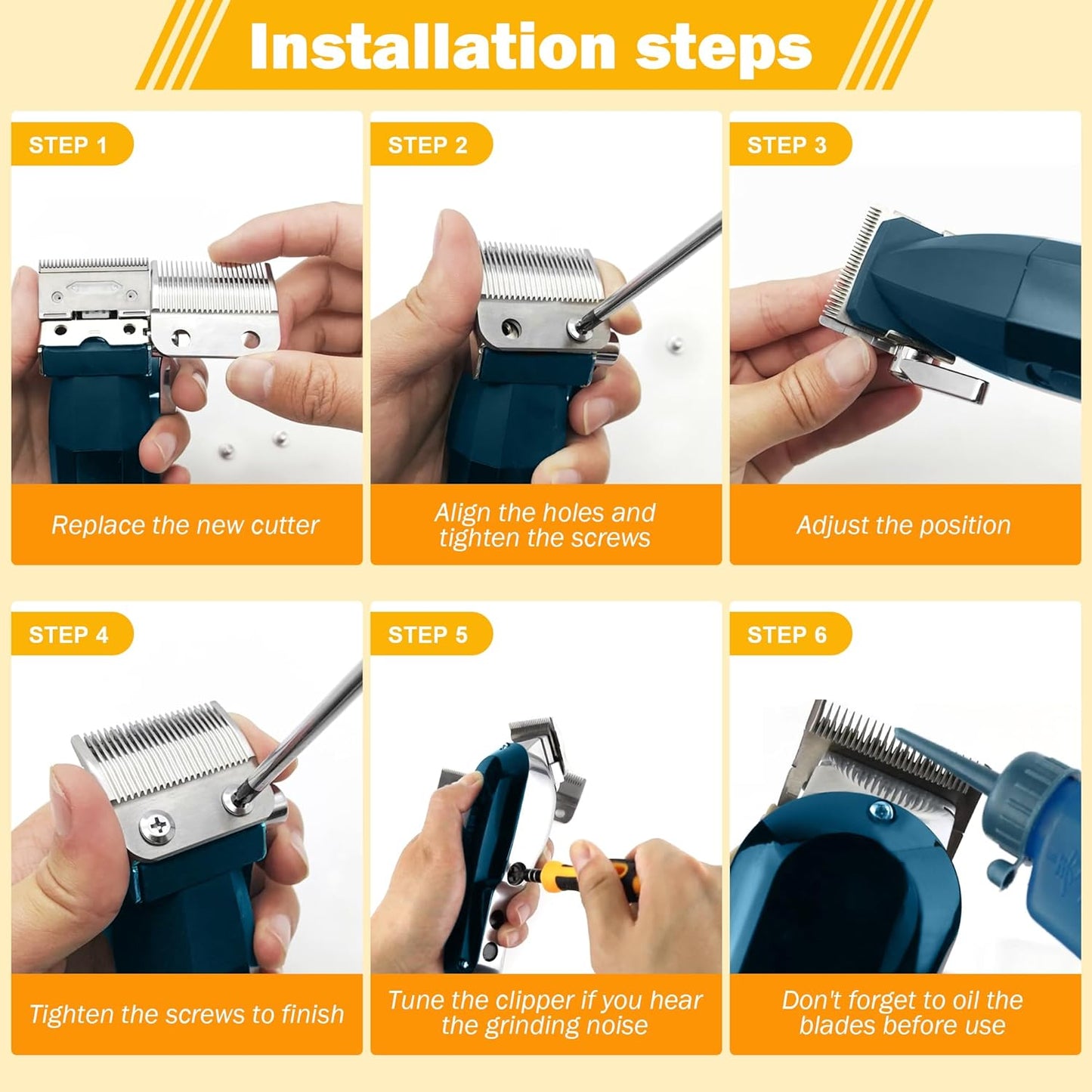 Wahl Precision Clipper Replacement Blades - Adjustable Hair Trimmer Parts | Pack of 2