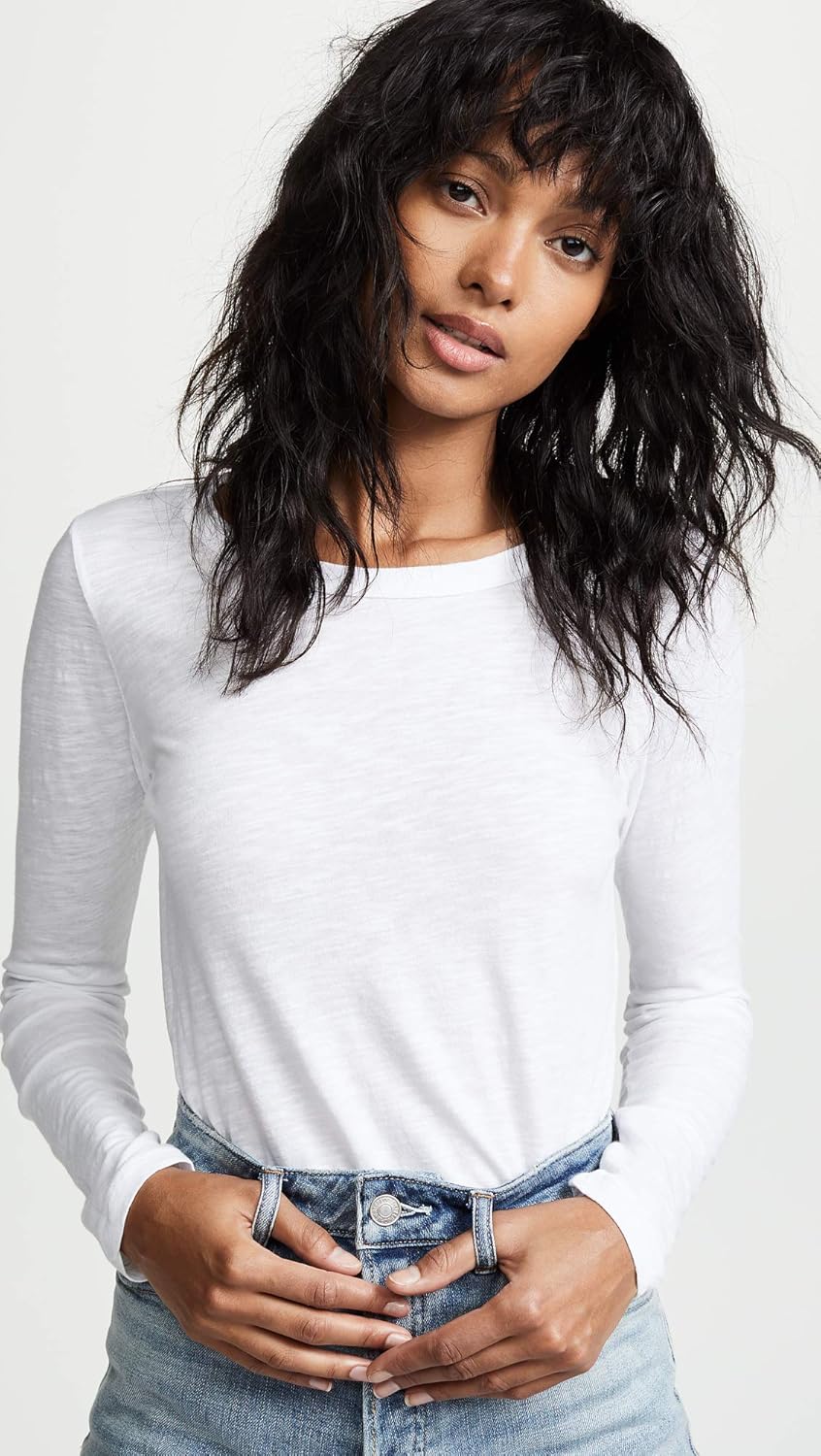 Velvet by Graham & Spencer Women's Lizzie Long Sleeve Tee - Soft, Stylish Comfort in Classic Black
