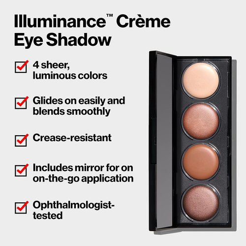 Revlon Crème Eyeshadow Palette - Illuminance Eye Makeup with Crease-Resistant Formula | 710 Not Just Nudes, 0.12 Oz