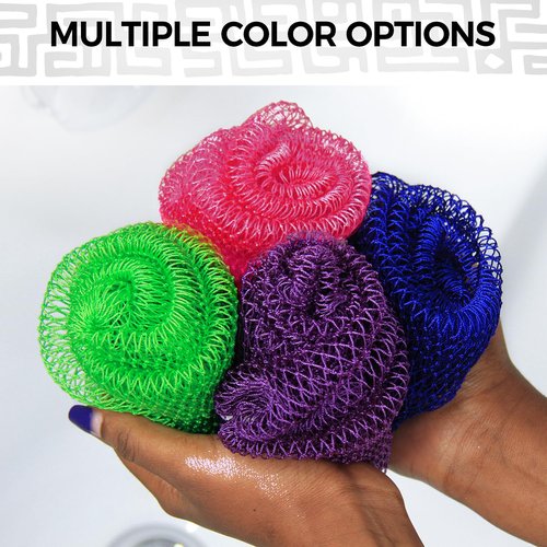 African Net Sponge Authentic - 2 Pieces Real African Loofah Shower Sponges - Body Scrubber Exfoliating Washcloth - Africa Bath Sponges for Back Scrubber Shower Accessories
