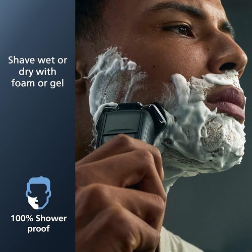 Philips Norelco Shaver 6000 - Rechargeable Wet & Dry Shaver with 2-in-1 Beard Styler & Trimmer | S6600/90