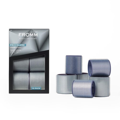 Fromm ProVolume Hair Rollers - Self-Grip Ceramic Ionic Set of 12 | Professional Grade for Volume & Soft Waves