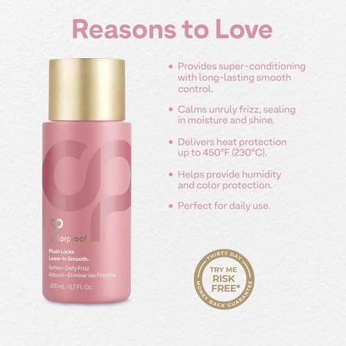 Plush Locks Leave-In Smoothing Lotion - Anti-Frizz, Reduces Blow Dry Time & Adds Shine | 6.7 fl oz
