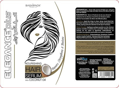 Elegance Plus Hair Serum - Nourishing Coconut Formula for Soft, Shiny Hair | 10.1 Oz