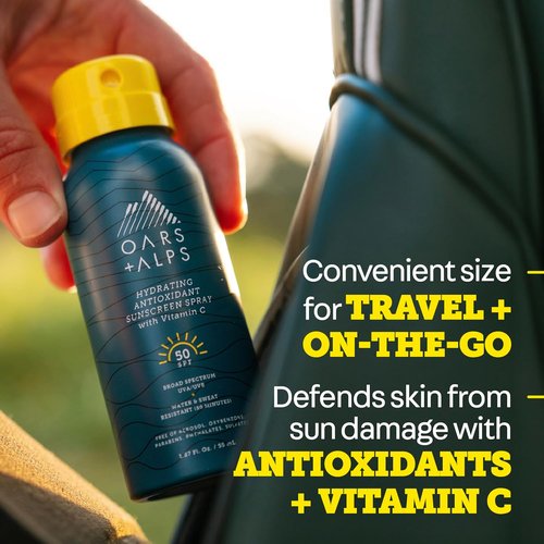 Oars + Alps SPF 50 Sunscreen Spray - Fast-Absorbing, Lightweight & Water-Resistant | Reef Safe Formula