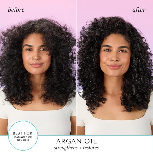 HASK Argan Oil Shampoo & Conditioner Set - Color Safe, Sulfate-Free, Cruelty-Free | 12oz Each