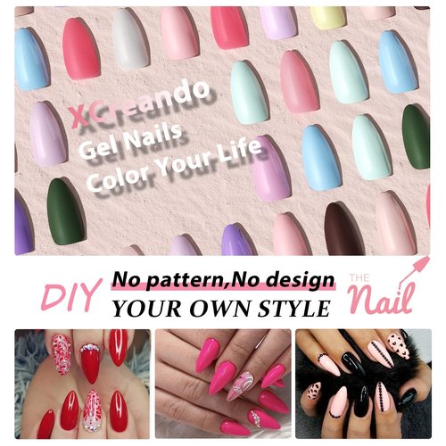 Brown Almond Shaped Nails, Medium Length, 24pcs Press On False Nails, Reusable, No UV Light Needed