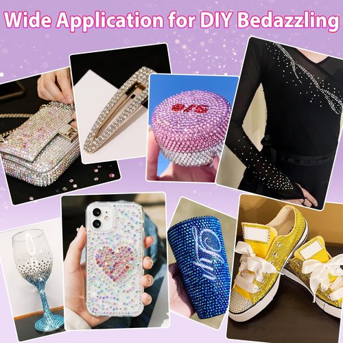 35000Pcs Resin Jelly Rhinestones for Bedazzling, 28 Colors 3mm Flatback Gems for Diamond Art, Bedazzler Kit with 3Pcs 10ml B7000 Jewelry Glue for Crafting Crafts Book Shoes Nail Art