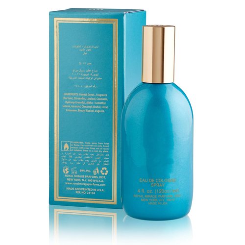 Royal Mirage Emerald Eau de Cologne - Long-Lasting Aldehydic & Jasmine Fragrance - 120ml (4 oz)