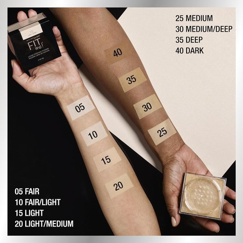 Maybelline Fit Me Loose Setting Powder - Lightweight Face Powder for Flawless Finish | Fair Light, 1 Count