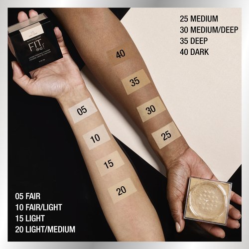 Maybelline Fit Me Loose Setting Powder, Face Powder and Finishing Makeup, Medium, 1 Count