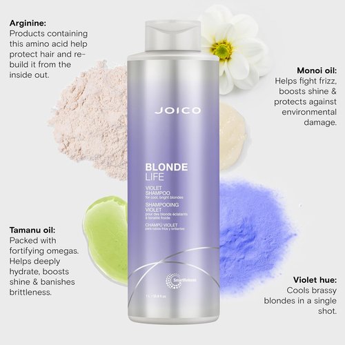Joico Blonde Life Violet Shampoo - Neutralize Brassy Tones & Boost Shine | Sulfate-Free Formula