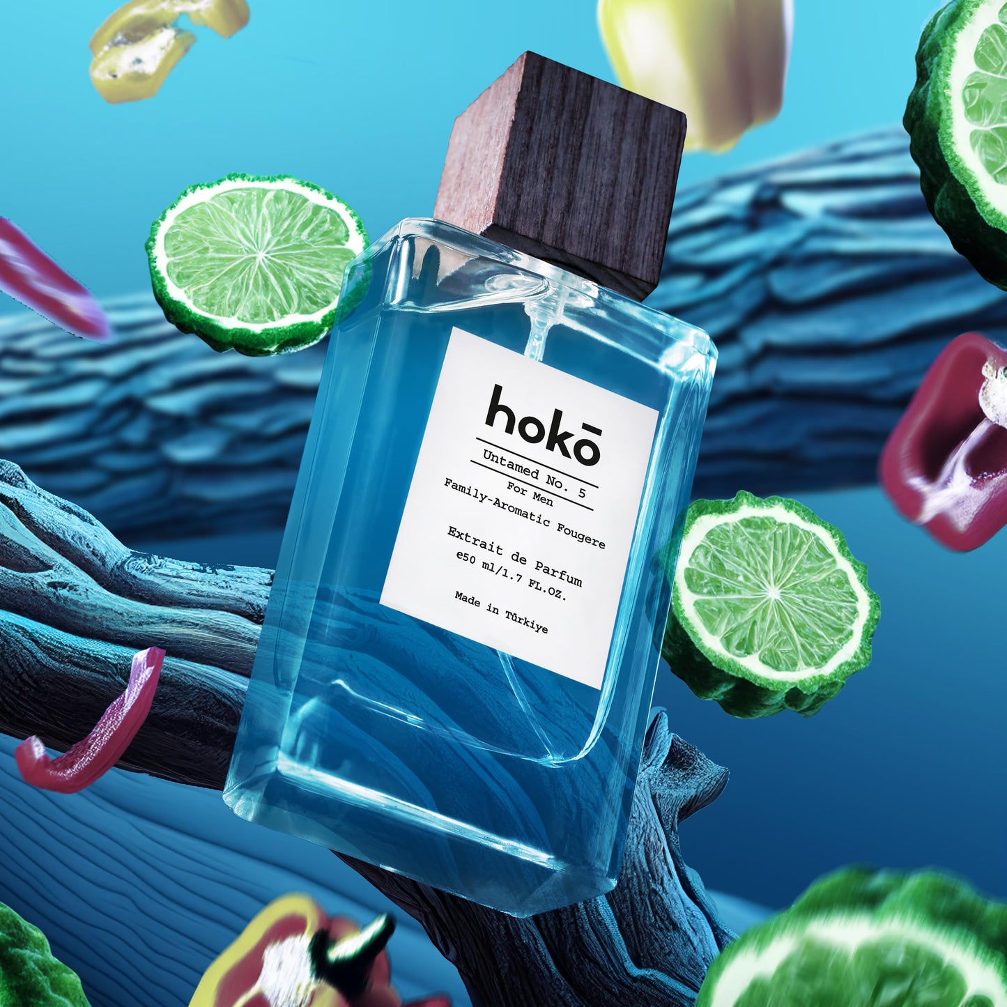 HOKO Untamed No. 5, inspired by Sauvage For Men Extrait de Parfum Cologne For Men Size 1.7Oz/50ml, Vegan, Paraben Free