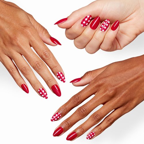 OPI Sticking Point - Instant No Glue Press On Nails | 30 Count with Adhesive Tabs | Short Round, Almond & Squoval