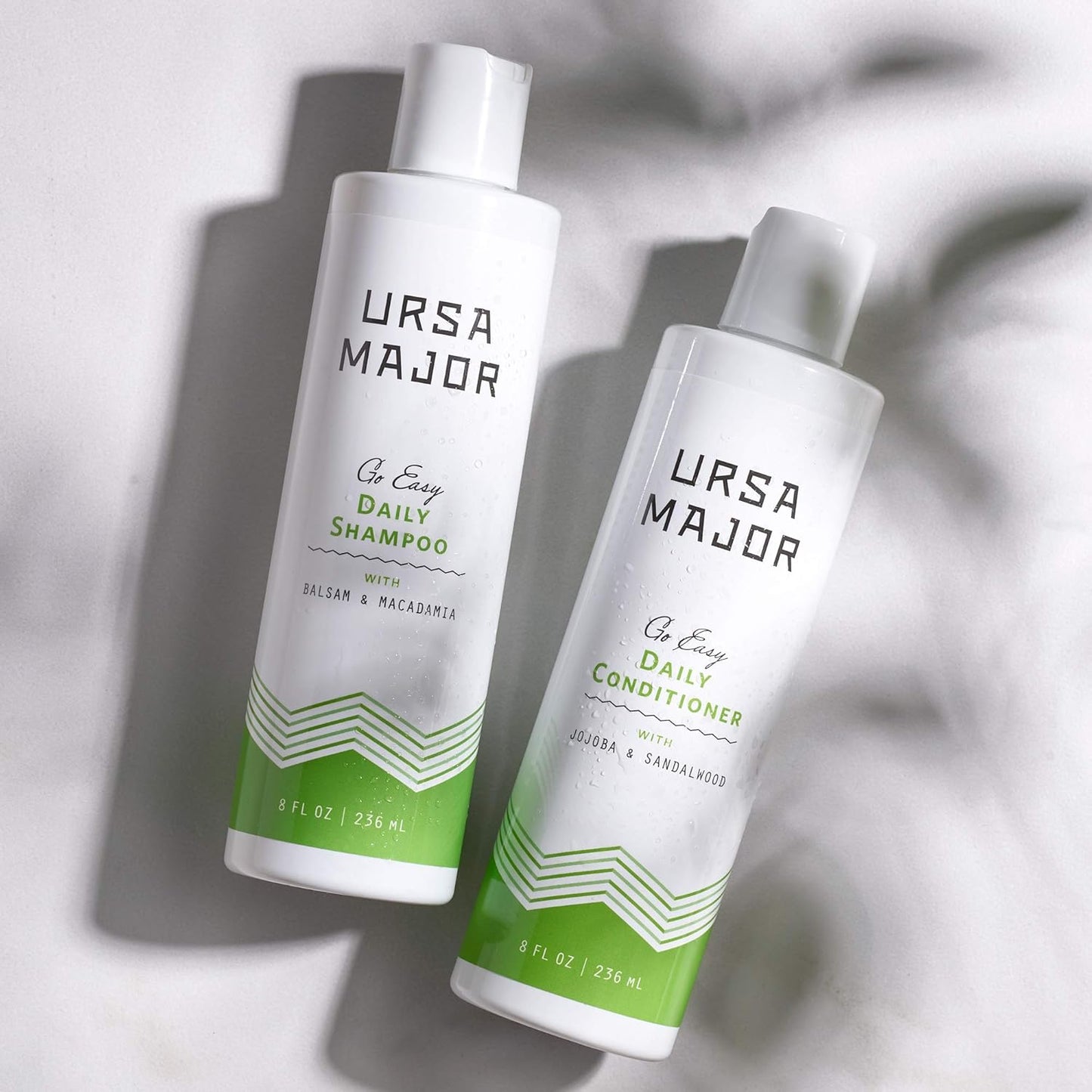 Ursa Major Go Easy Daily Shampoo & Conditioner Set - Natural, Vegan, Cruelty-Free | 8 oz, 2 Count