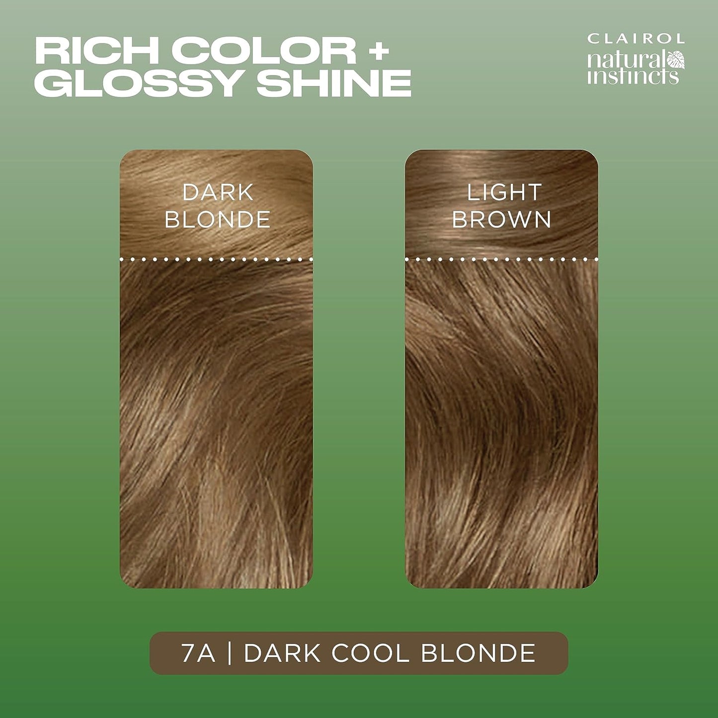 Clairol Natural Instincts Demi-Permanent Hair Dye - 7A Dark Cool Blonde Color | Pack of 1