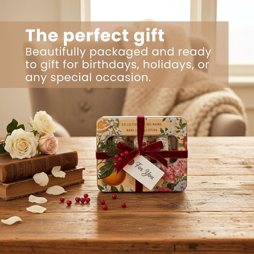 Panier des Sens - Mini Hand Cream Set - Natural Moisturizing Gift for Women - Orange Blossom, Jasmine, Geranium | 3 Travel Size 1 Fl Oz