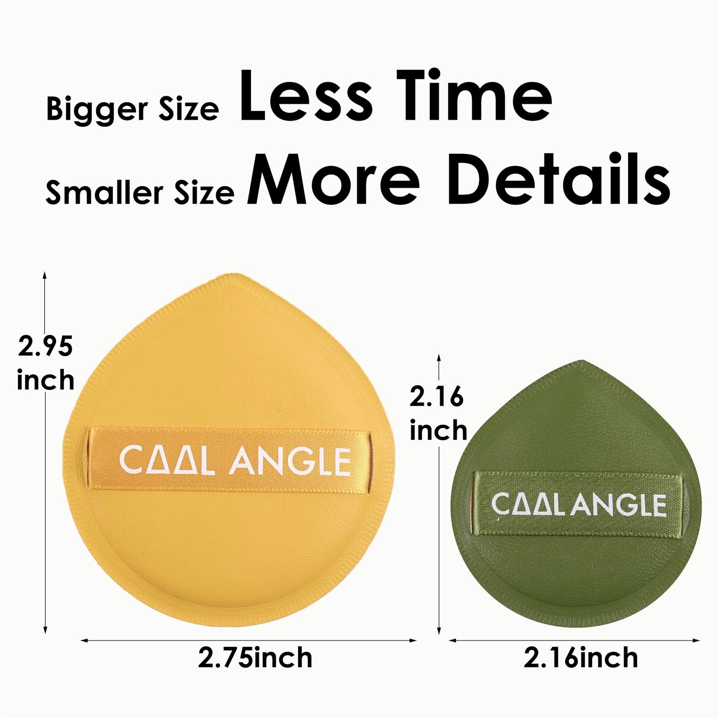 COOL-ANGLE 5Pcs Makeup Sponge For Foundation Concealer And Powder, Latex Free Blender Sponge For Natural And Easy Makeup Soft Long-lasting And Beginner-friendly, Green, Medium