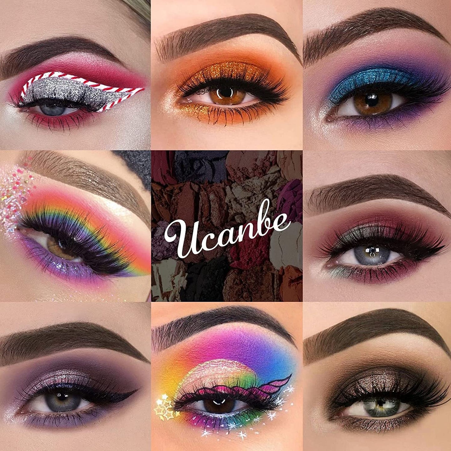 UCANBE 86 Colors Nude Eyeshadow Palette - Long Lasting, Highly Pigmented with 15 Makeup Brushes Set