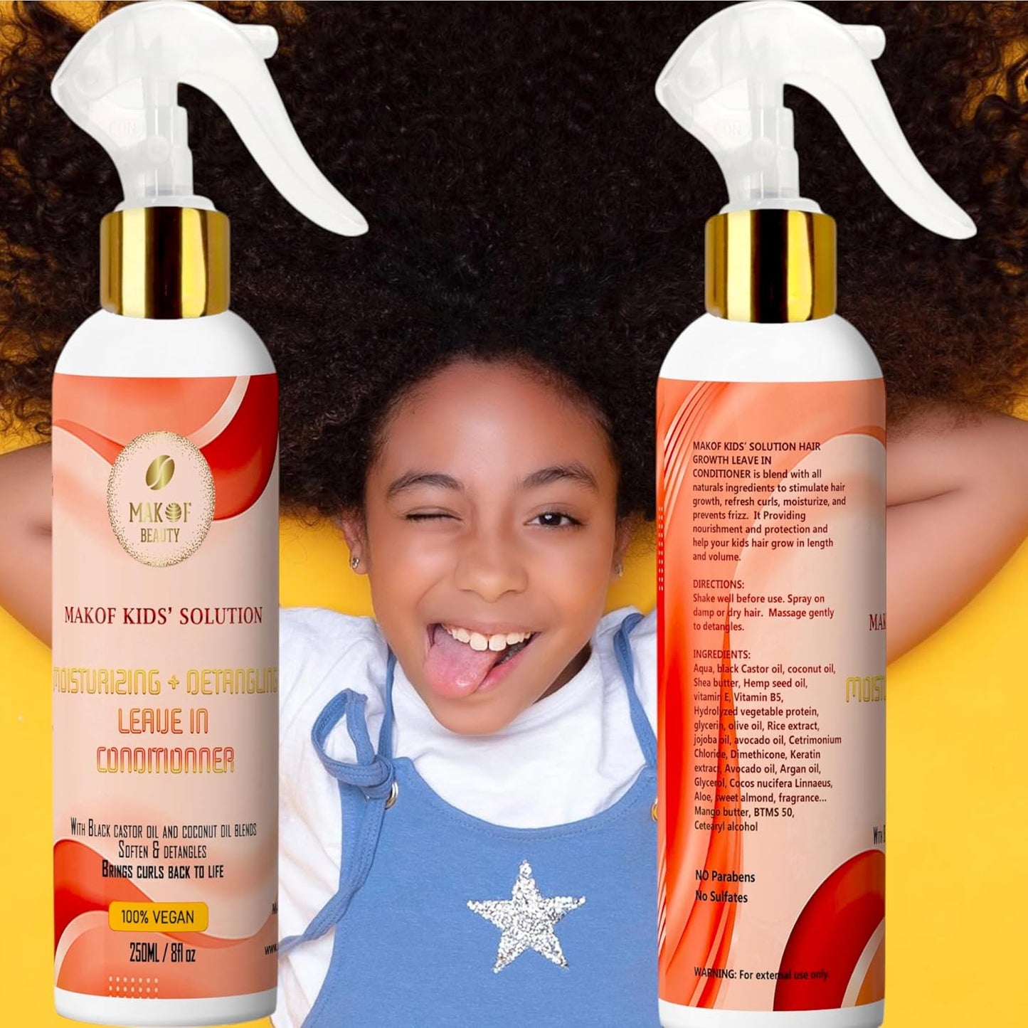 Skiennix Kids Leave-In Conditioner - Nourishing Formula with Mango Butter & Jojoba Oil | 8 Fl Oz