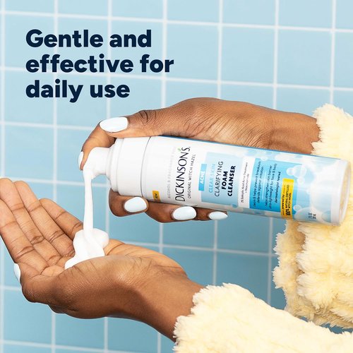 Dickinson’s Witch Hazel Acne Foam Cleanser - 2% Salicylic Acid & Niacinamide | Alcohol-Free, Gentle Daily Face Wash | 7 Fl Oz