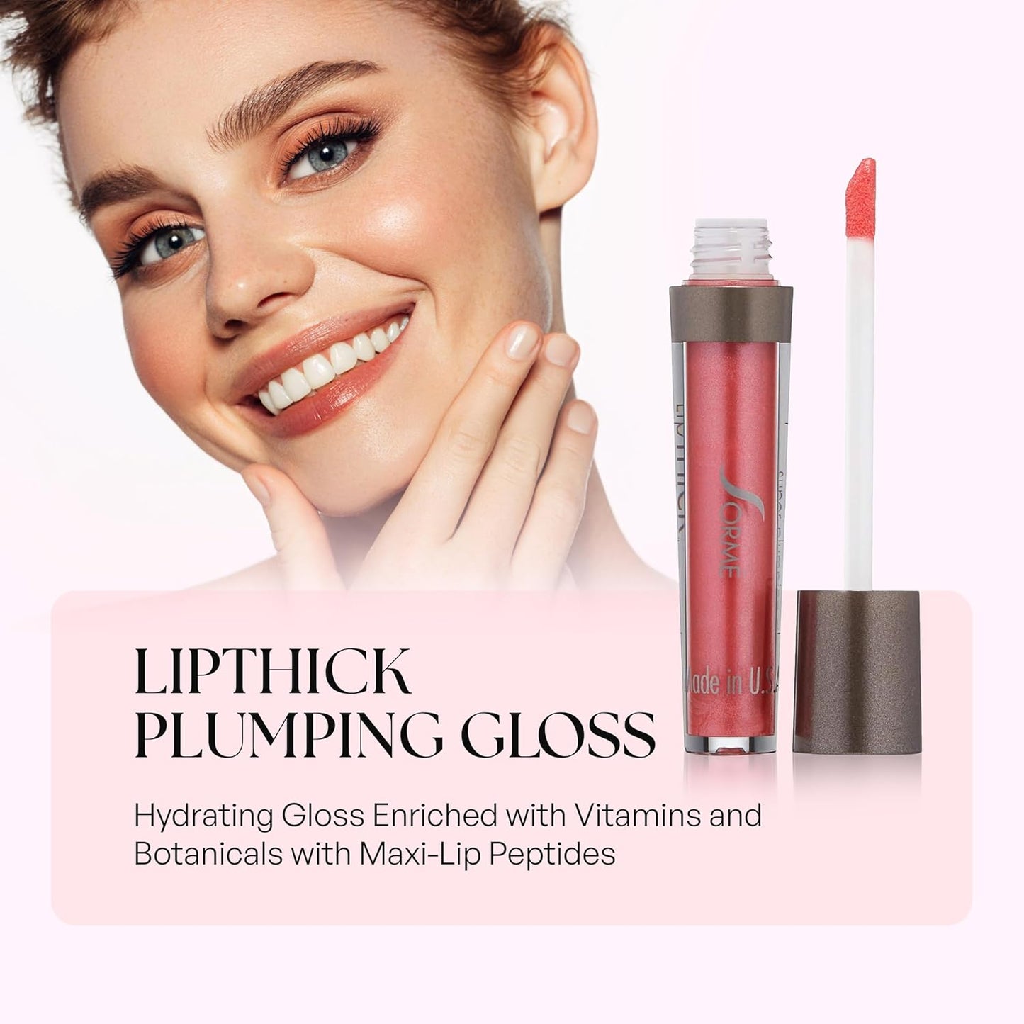 Sorme' Lip Thick Plumping Gloss - Bloom Shade for Luscious, Voluminous Lips
