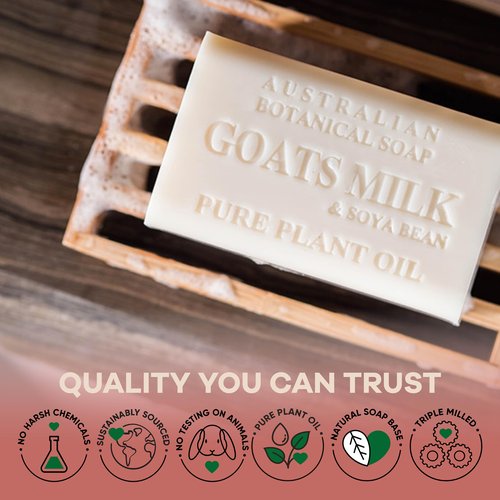 Australian Botanical Soap, 6.6 OZ, Triple Milled Bars made with Pure Plant Oil, a Natural Soap Base and Enriched with Organic Shea Butter, for Men, Women and All Skin Types, Variety Pack of 8