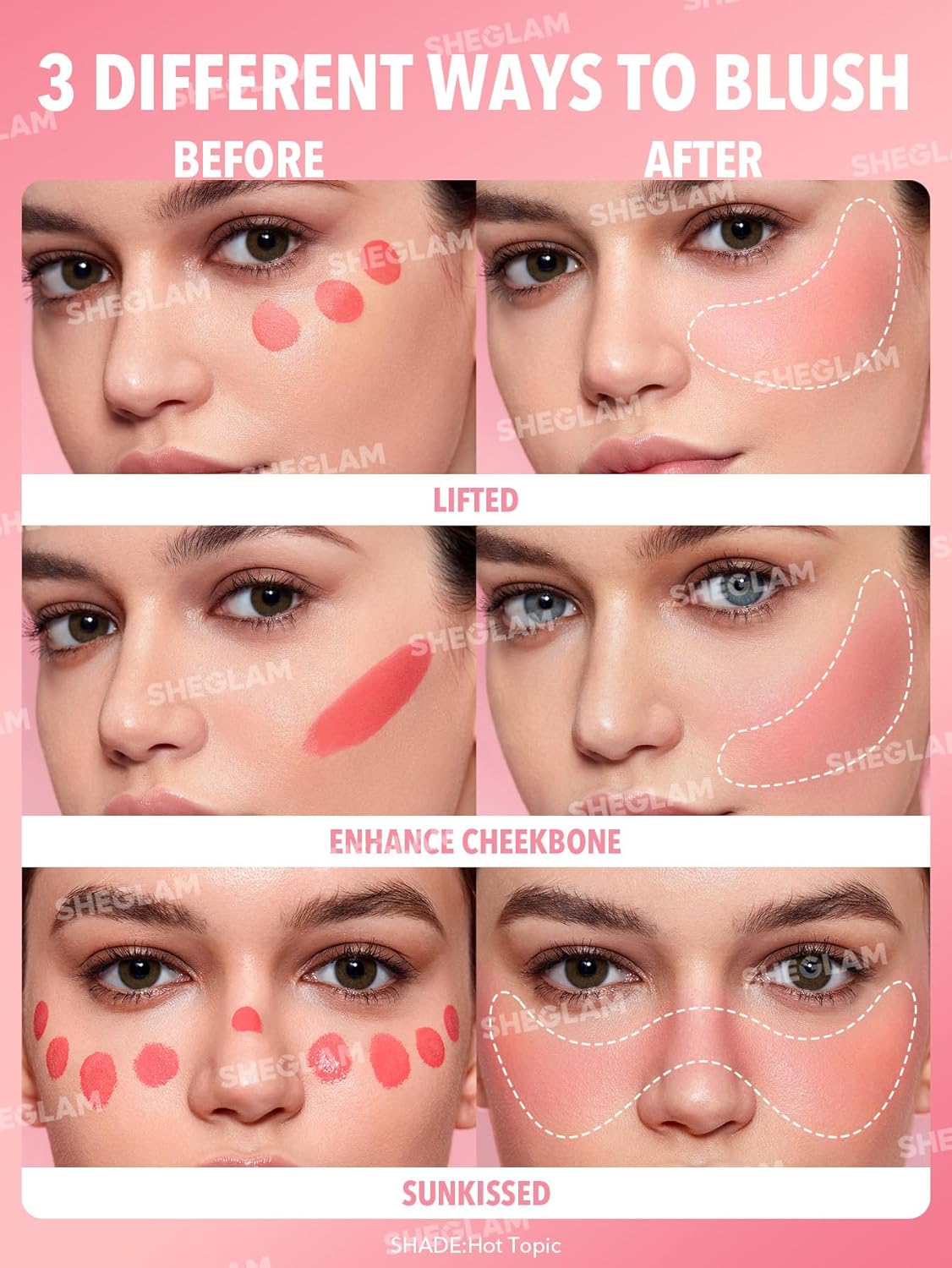 SheGlam Color Bloom Liquid Blush - Matte Finish for Cheeks | Cutie Pie Shade