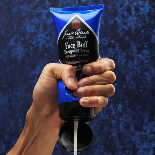 Jack Black Face Buff Energizing Scrub - Exfoliating Men's Face Wash & Pre-Shave Cleanser | 3 oz