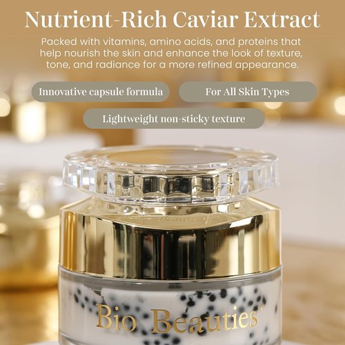 Caviar Face & Neck Cream - Anti-Aging Moisturizer with Hyaluronic Acid & Marine Collagen | Hydrating & Firming for All Skin Types