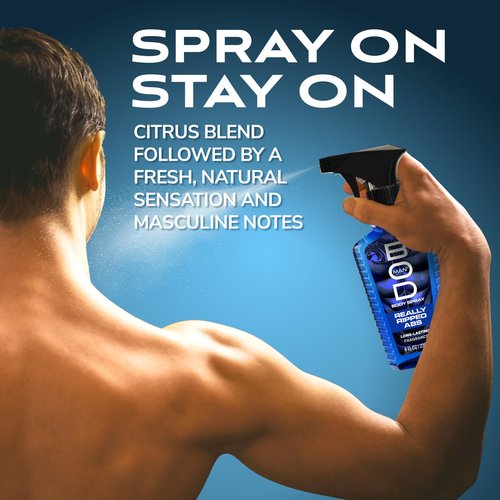 BOD man Fragrance Body Spray, Really Ripped Abs, 8 fl oz (Pack of 2)
