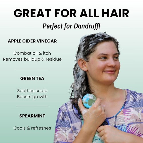 Otter Co. Anti-Dandruff Tea Tree Shampoo Bar - Vegan, Natural & Sulfate-Free for All Hair Types
