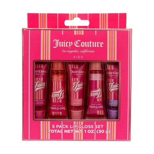 Juicy Couture Lip Gloss Set - 5 Vibrant Shades in Adorable Packaging for Girls & Tweens