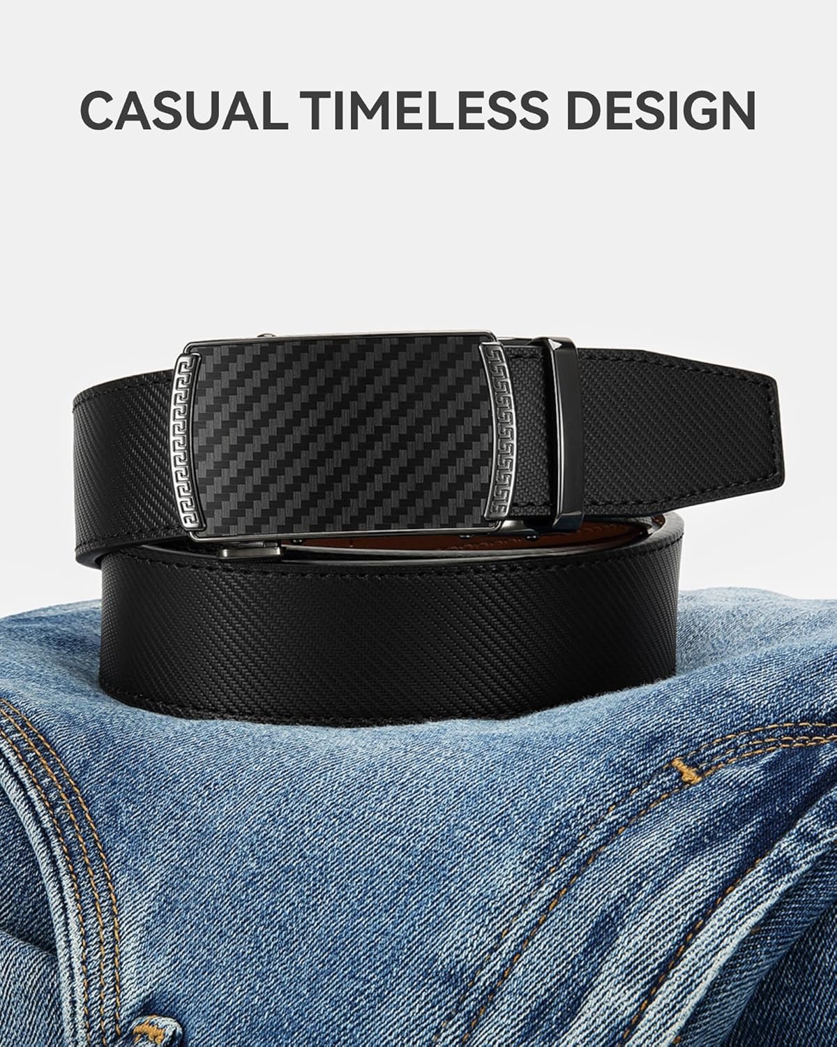 CHAOREN Men's Leather Ratchet Belt - Customizable Fit for Effortless Style | 35mm Width
