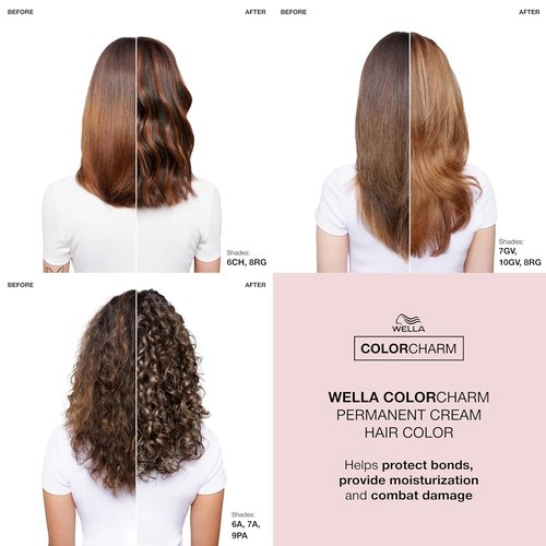 COLORCHARM Permanent Cream Hair Dye - 100% Gray Coverage | Auburn, Red Violet, Burgundy Shades | Vegan & Paraben-Free | 2 oz.