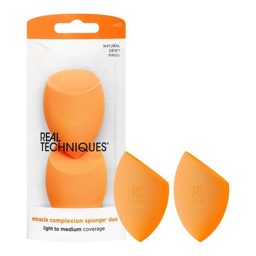 Real Techniques Miracle Complexion Sponge, Beauty Sponge, Makeup Blending & Foundation Application, Streak-Free, Full Coverage Finish, Vegan, Cruelty & Latex-Free, 1 Count