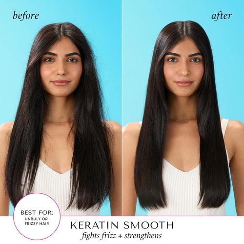 HASK Keratin Smoothing Deep Conditioner - Color Safe, Gluten Free & Sulfate Free | 8 Fl Oz