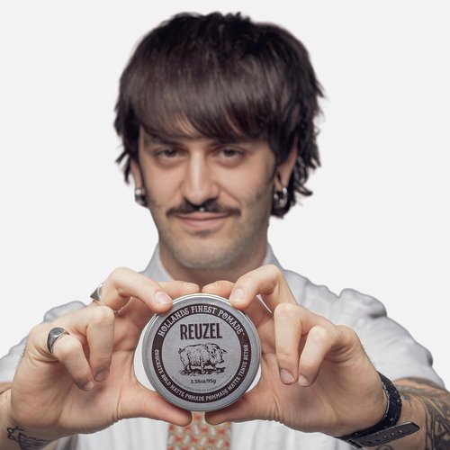 Reuzel Extreme Hold Matte Pomade - Strong All-Day Hold, Water Soluble, No Shine, Flake-Free, Easy Wash Out