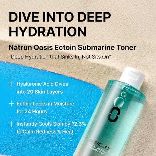 Ectoin Calming Toner by Overlaps - Redness Relief & Barrier Repair for Sensitive Skin | 8.45 fl. oz.