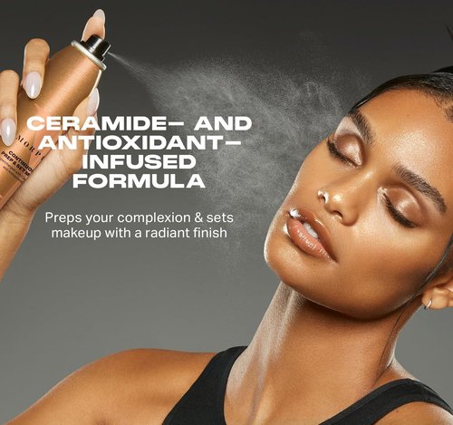 Morphe Jumbo Continuous Prep & Set Face Mist - Hydrating Makeup Setting Spray with Ceramides & Antioxidants | 6.5 oz
