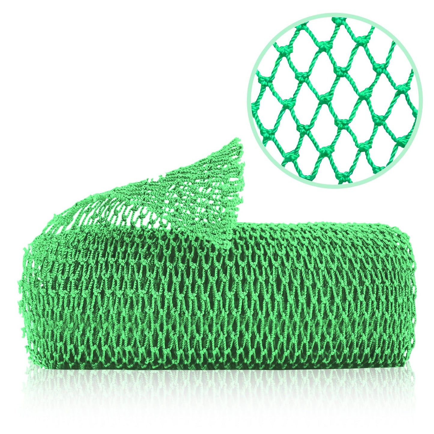ZOCY African Net Sponge, Authentic Exfoliating Body Scrubber for Bath and Shower, Multiple Textures with Gentle Deep Exfoliating and Rich Lather for All Skins (Green)