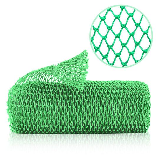 ZOCY African Net Sponge, Authentic Exfoliating Body Scrubber for Bath and Shower, Multiple Textures with Gentle Deep Exfoliating and Rich Lather for All Skins (Green)
