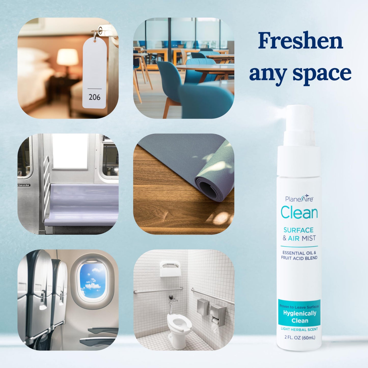 Travel Essentials | Hygiene Kit | Travel Toiletry Kit | Travel Size | Lotion Hand Sanitizer Sandalwood Scent | Surface Wipes | Individual Travel Wipes | Surface Cleaner | Made with Essential Oils